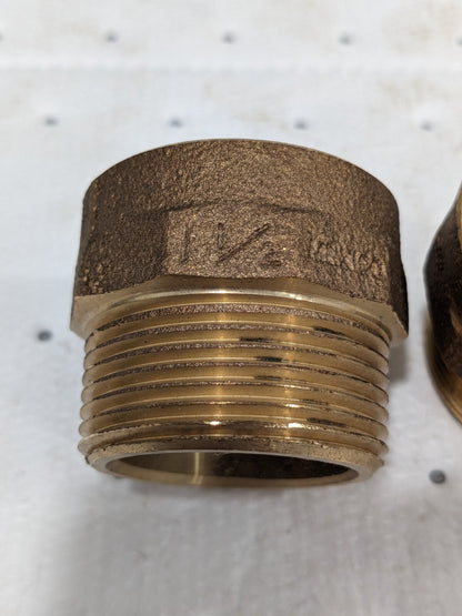 NIBCO Drain, Waste & Vent Hex Adapter: 1-1/2 x 1-1/4" Fitting Qty 2 E030600