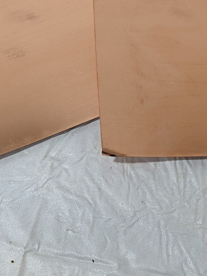 Copper Sheet 0.01 Inch Thick x 12 Inch Square Qty 2 XCUFLR071441x1
