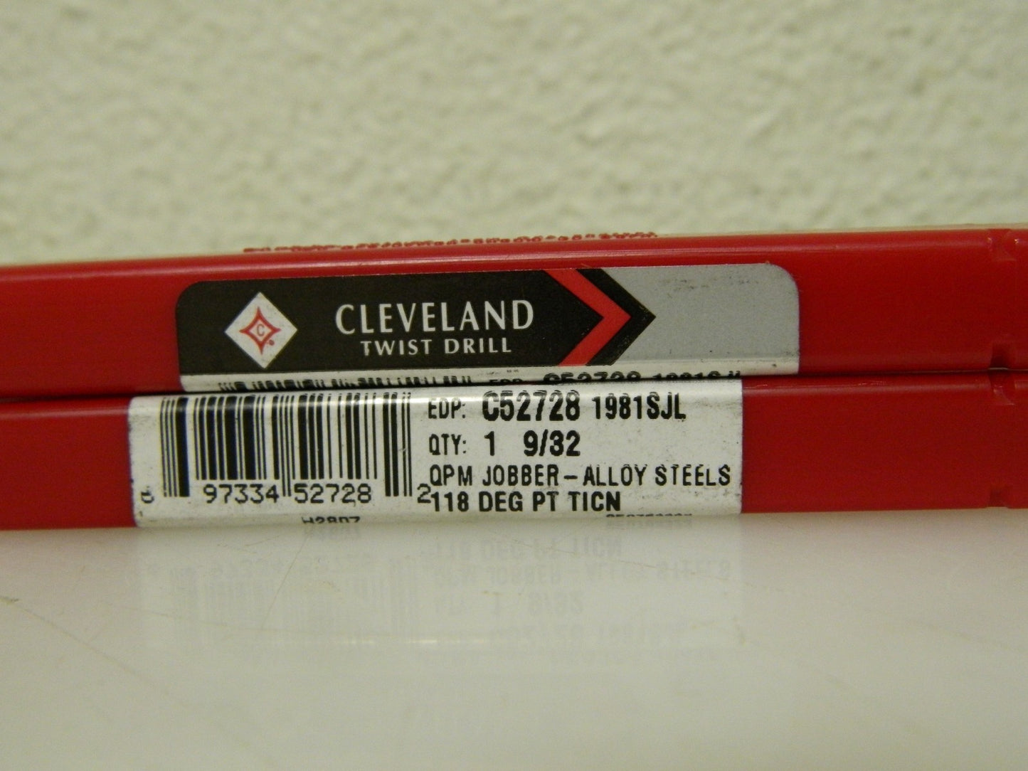 Cleveland Jobber Drills 1981SJL 9/32" 118° PM TiCN  QTY 2  C52728