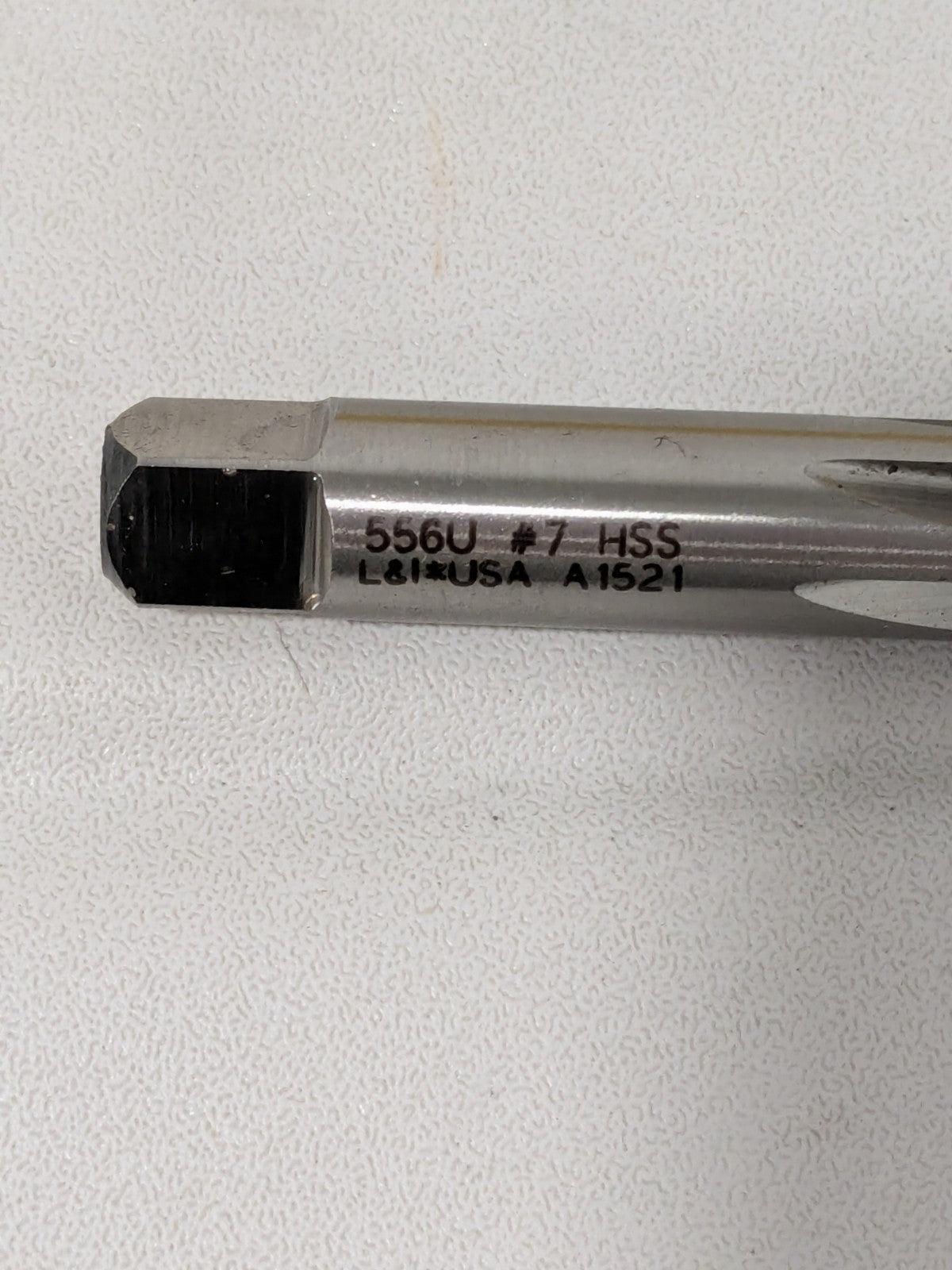 L&I Taper Pin Reamer: #7 Pin, 0.3297" Small End, 0.422" Large End 556u 7
