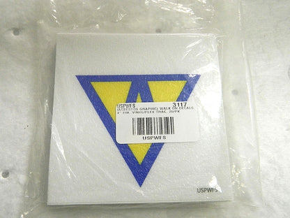 NMC Pressure Sensitive Vinyl Safety Signs Asbestos Graphic 4" Qty 25 Pack U