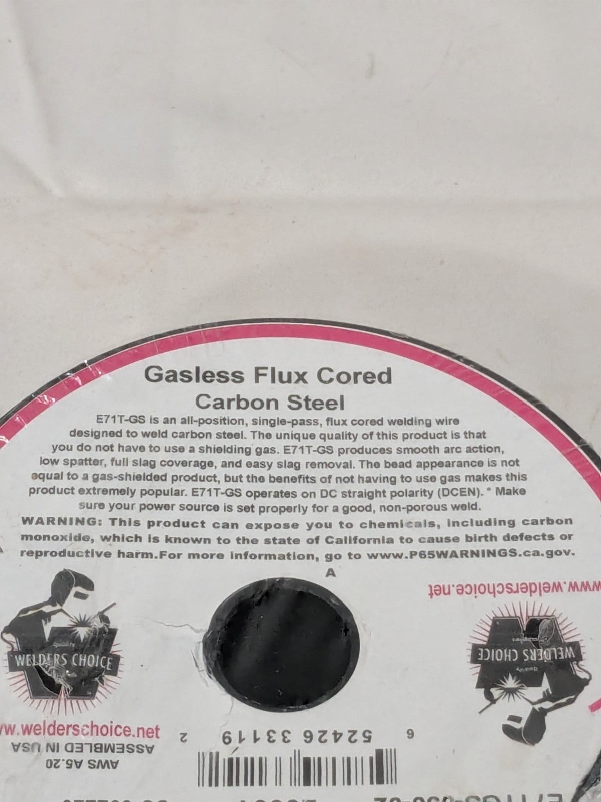 WELDER'S CHOICE MIG Welding Wire: E71T-GS, 0.0300" Dia, Flux Core 59803122