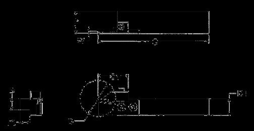 Manchester 1-5/8" Max Workpc Diam, Left Hand Indexable Cutoff Toolholder 20