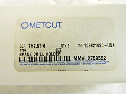 Metcut Morse Taper Shank Spade Blade Holder 1.1870" Drill Dia  7H2.5TM