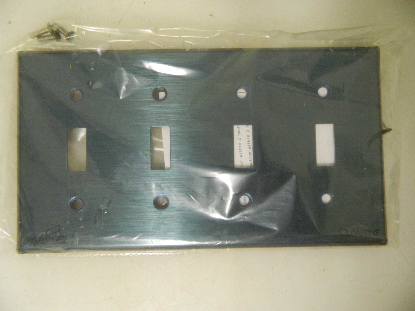 Cooper Wiring Long Standard Switch Plate 4 Gang Rose Color 4-1/2" Qty 5 930
