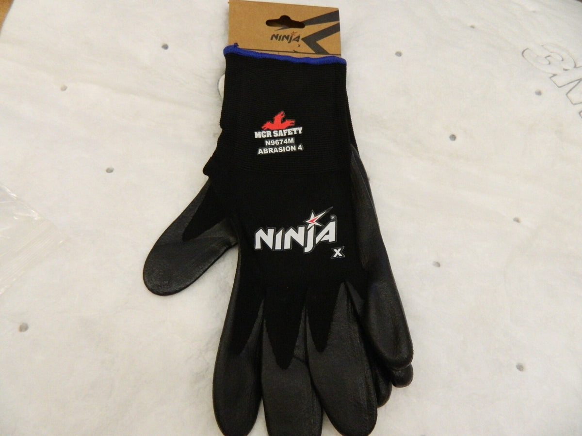 MCR SAFETY 11pks General Purpose Work Gloves: Medium, Nitrile Coated Nylon N9674
