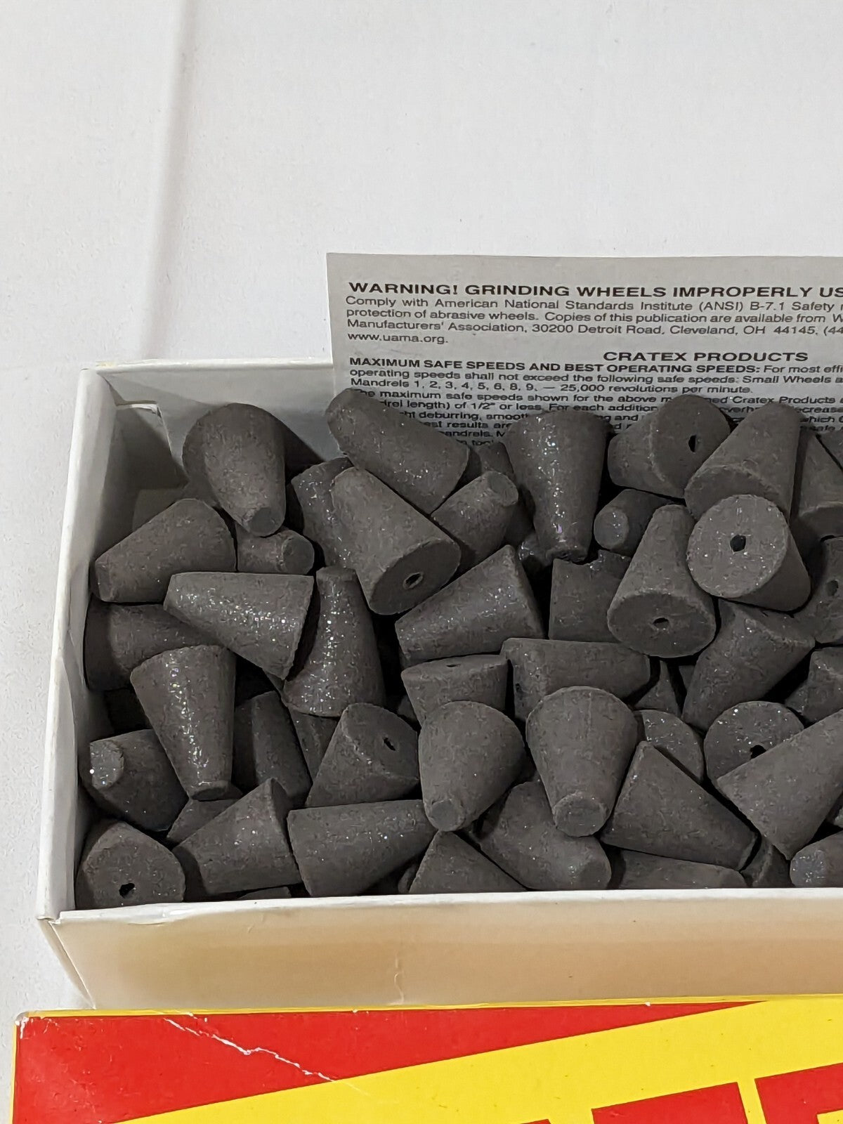 CRATEX Rubberized Point 5/8" Max Diam x 7/8" Long, Taper Qty 100 14 M