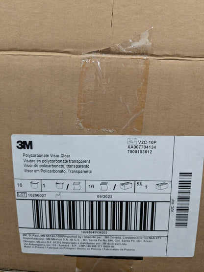 3M Clear Shade 10 Polycarbonate Face Shield Box of 10 7000103812