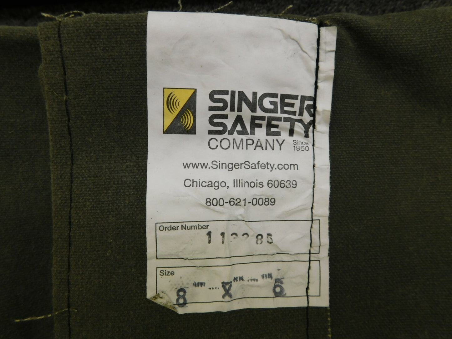 Singer Safety Cotton Duck Portable Welding Screen 8'x6' 13011086 INCOM