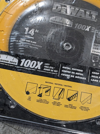 DEWALT Wet & Dry Cut Saw Blade: 14 Dia, 1 Arbor Hole, 20 Teeth DW8500
