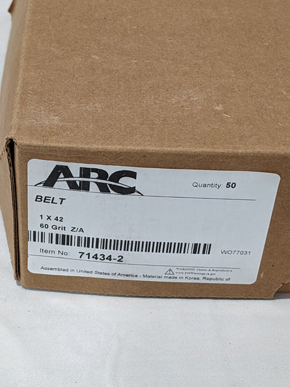 Arc Abrasive Belt ZA/Y 1" X 42" 60 Grit Qty 50 71434-2