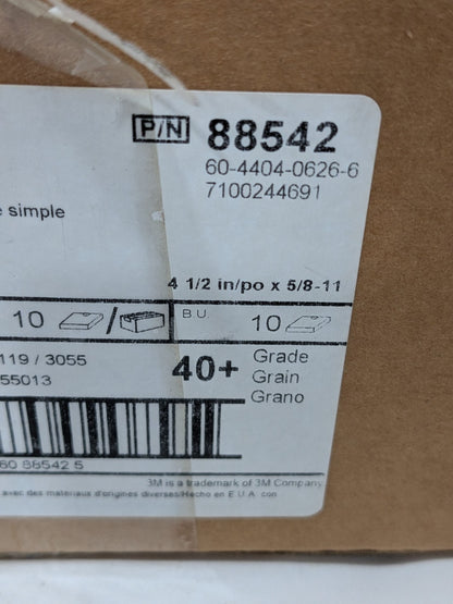 3M Flap Disc: 4-1/2" Dia, Ceramic Alumina, Type 27 Qty 10 7100244691