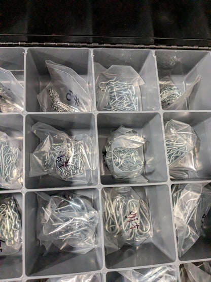 359 Piece, 1/8 to 1" Pin Dia, Hitch Pin Assortment, 1/16 to 7/8" Long 09850470