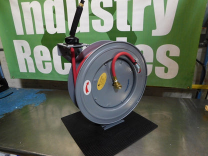PRO-SOURCE Hose Reel with Hose: 3/8"IDx75' Spring Retractable 2810037510PRO