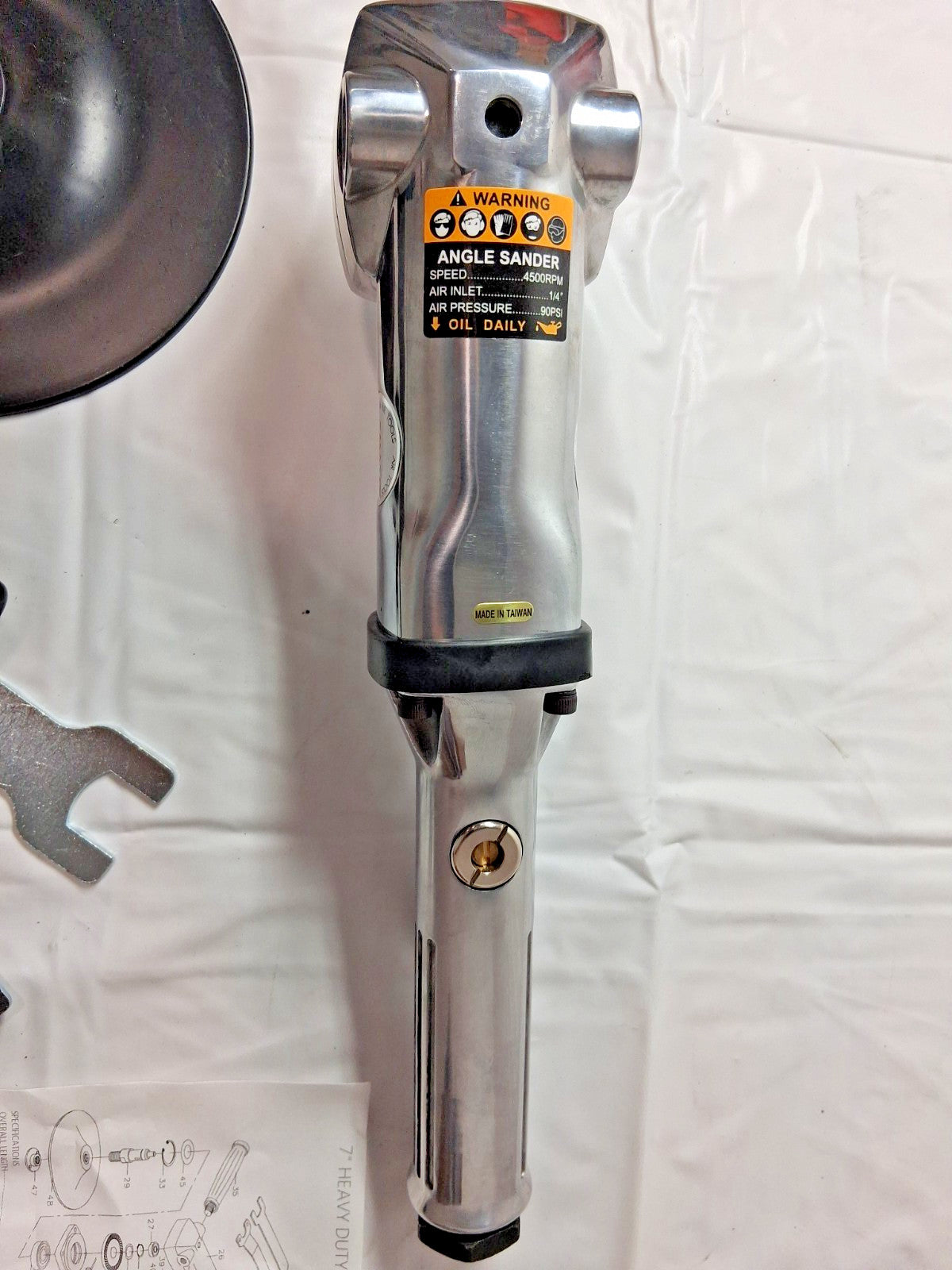 Professional Air Angle Grinder 7" Wheel Dia 4,500 RPM 00391995