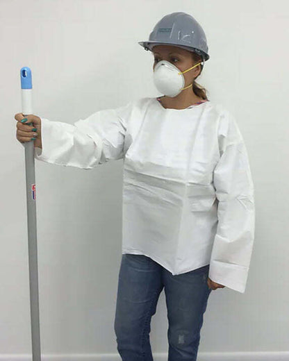 Key-Guard Disposable Long Sleeve Shirt, White, Size 2XL Qty 50 SHIRT-KG-LS-2XL