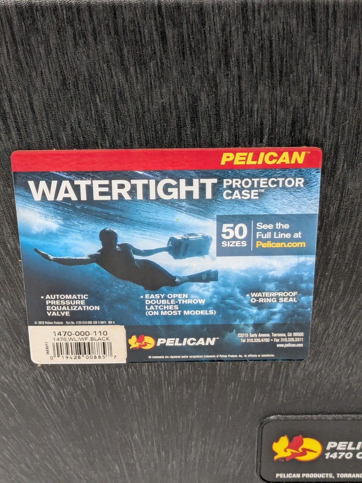 Pelican Products Laptop/Tablet Case: Layered Foam, 4-1/2" Deep 1470-000-110