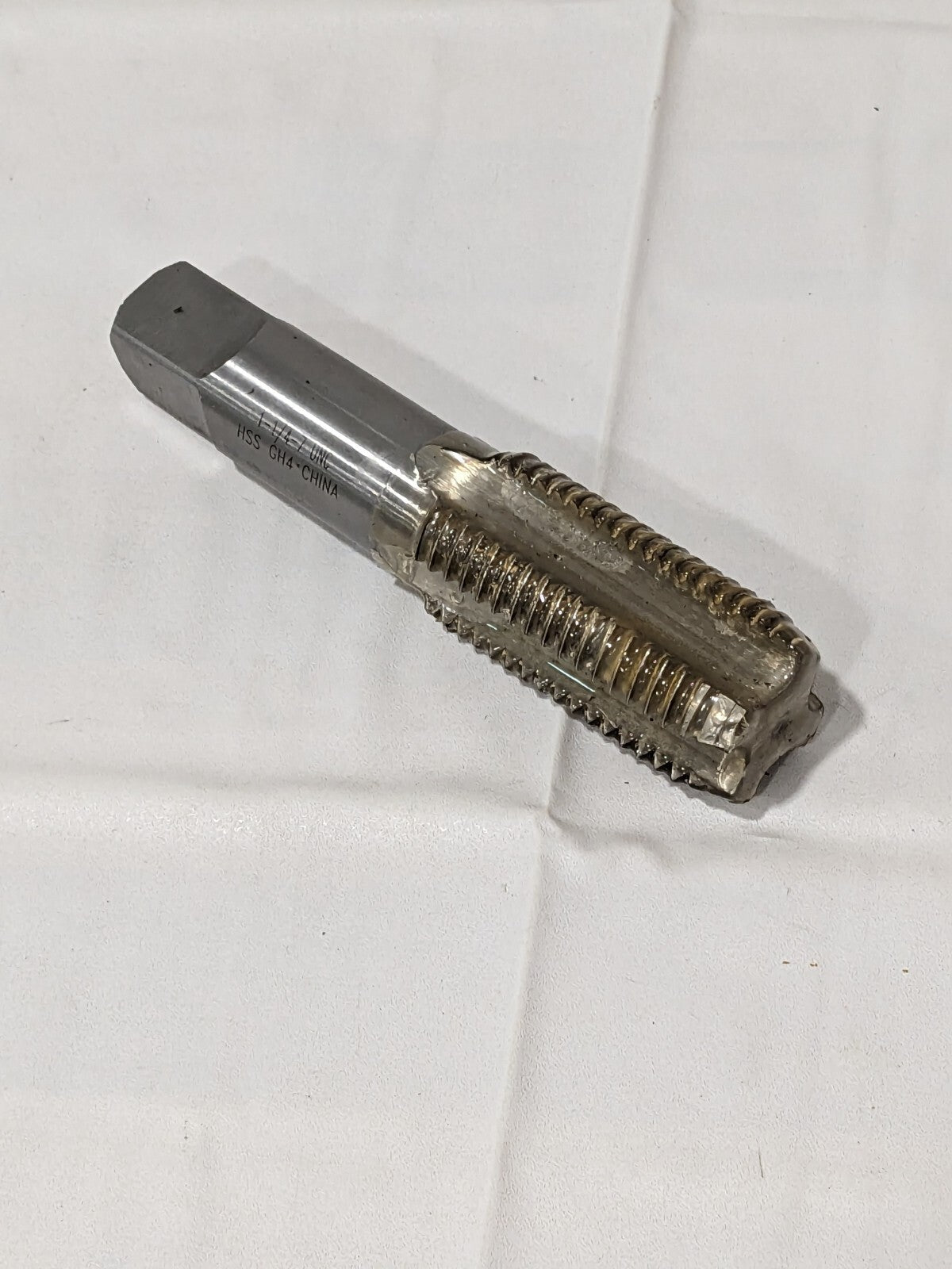 Interstate Straight Flute Tap: 1-1/4-7 UNC, 4 FL, Bottoming Chamfer 04489415