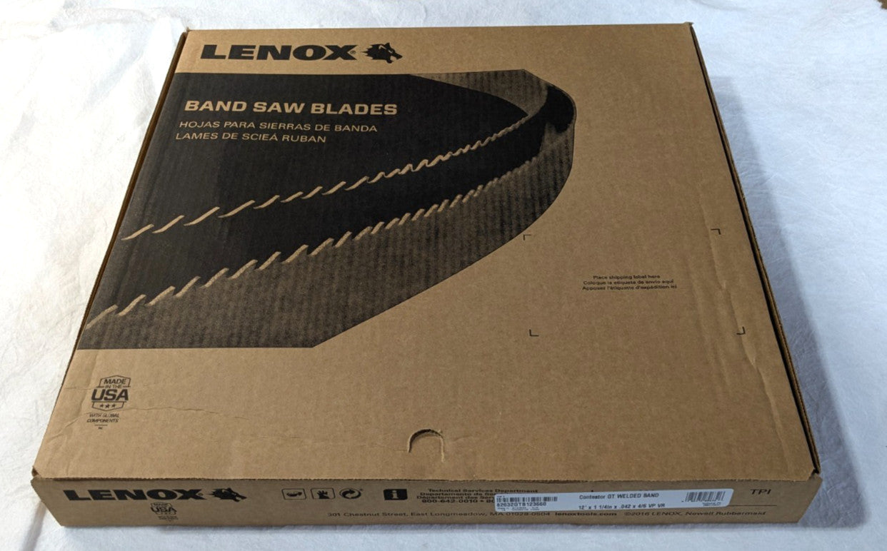 LENOX Contestor GT Welded Bandsaw Blade  12' x 1-1/4" x .042"  4/