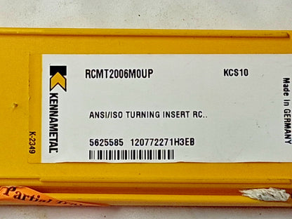 Kennametal Carbide TURNING INSERTS QTY4 RCMT2006M0UP 5625585