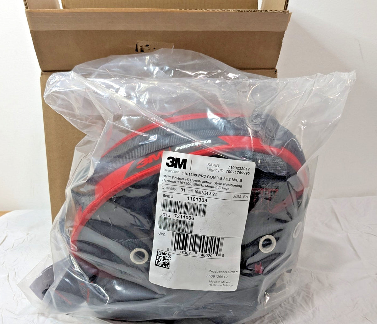 3 Protecta Construction Style Positioning Harness Black MED/LRG 7100232017