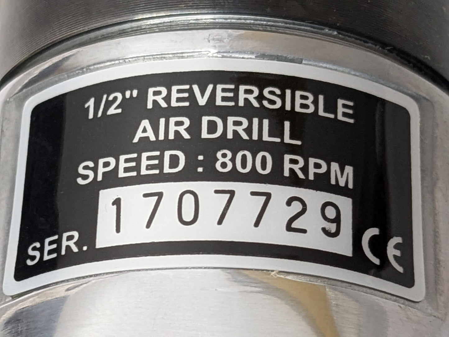 1/2" Pneumatic Reversible Air Drill Pistol Grip 800 RPM SM-704