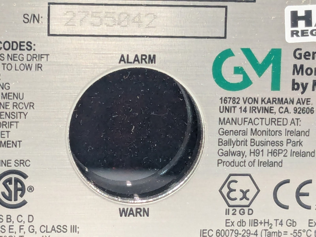 GENERAL MONITORS MSA IR5500 Open Path Infrared Gas Detector 329001-12
