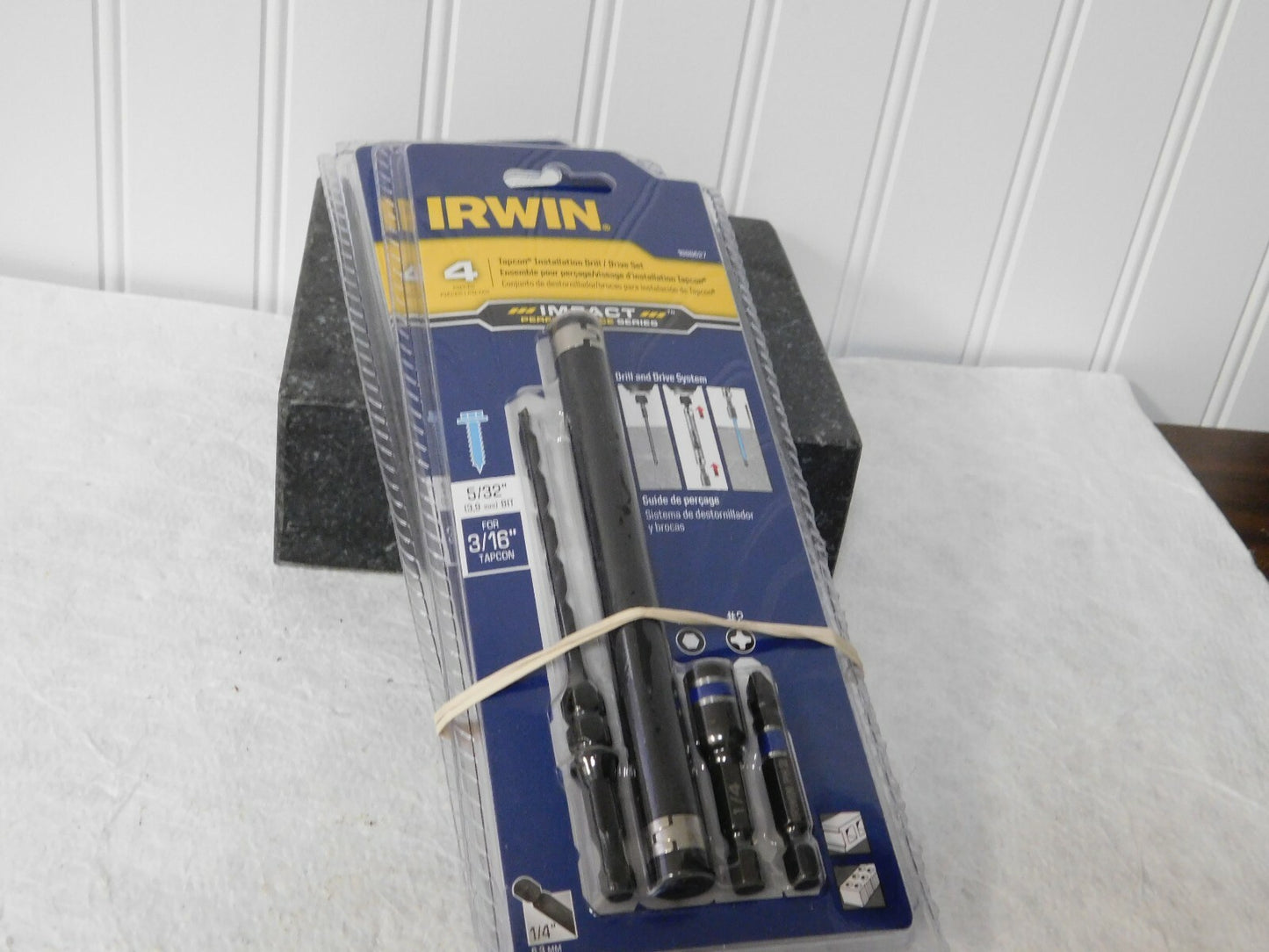 Irwin 4 Piece 3/16" Concrete Anchor Installation Kit QTY 2 1888627