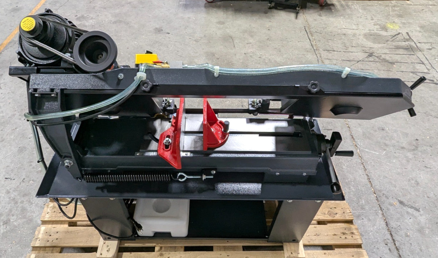DAKE SE912 Horizontal Bandsaw  9x12" Capacity  110V  1HP  Step Pulley Drive