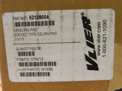 Vlier Leveling Pad 700 Lb 1/2-13 1-1/8" OAL Steel Stud Socket Type Qty 50 N