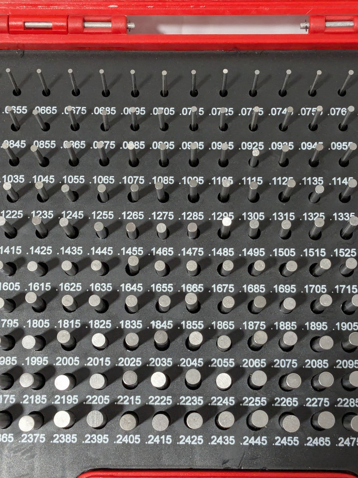190 Pc Class ZZ Plug Gage Set: 0.0615 to 0.2505" Range 616-81126