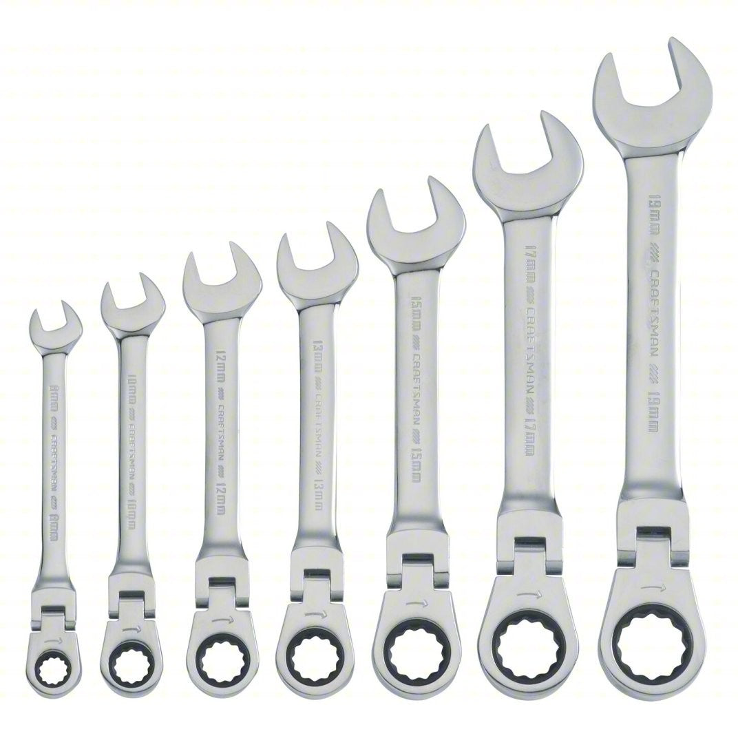 Craftsman Metric Flex Head Ratchet Wrench Set cmmt87009