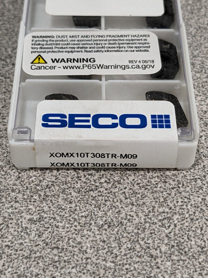 SECO Milling Insert: XOMX10T308TR-M09 MM4500, Solid Carbide Qty 10 02768598