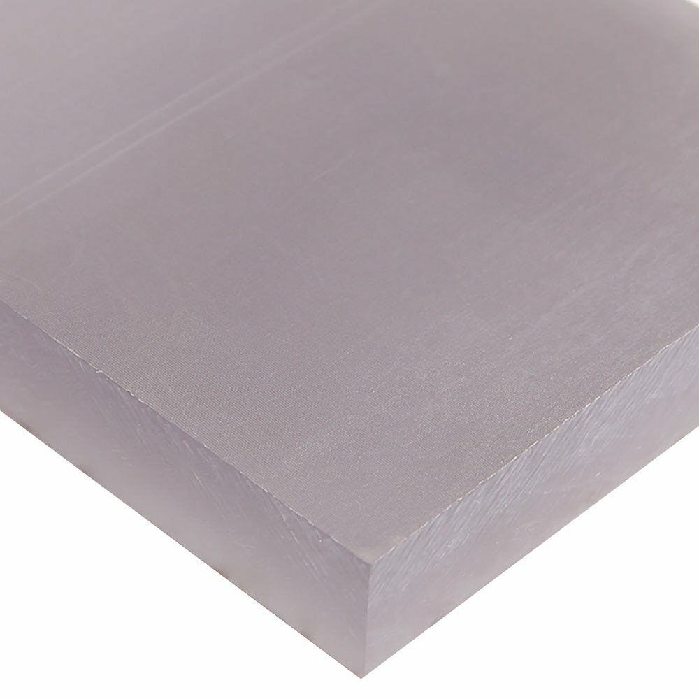 Pro-Grade Polycarbonite Plastic Sheet 12" x 12" x 1-1/2" Natural