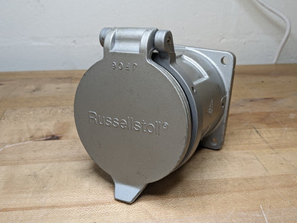 Russelstoll 3123W Receptacle w/ Junction Box 60 Amp 480 VAC 3-Pole 3-Wire
