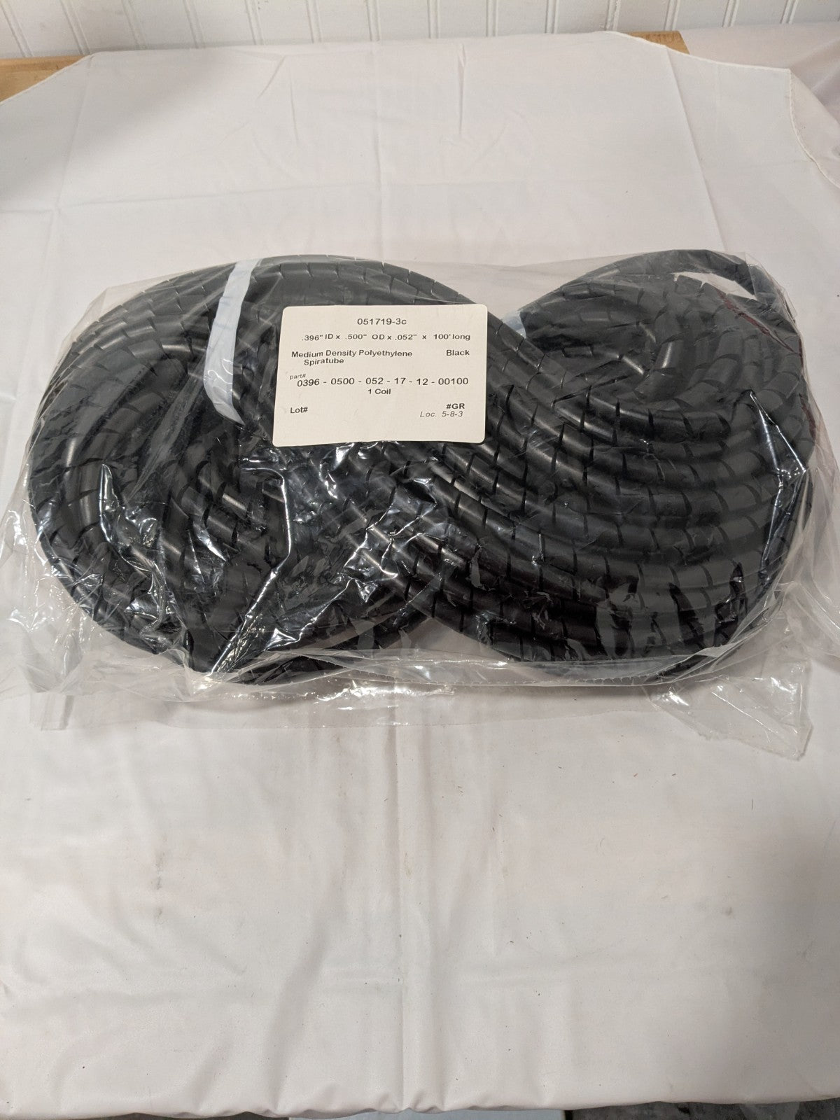 0.396" ID, Black MDPE Wire & Hose Harness Cable Sleeve, 100' Long 17005