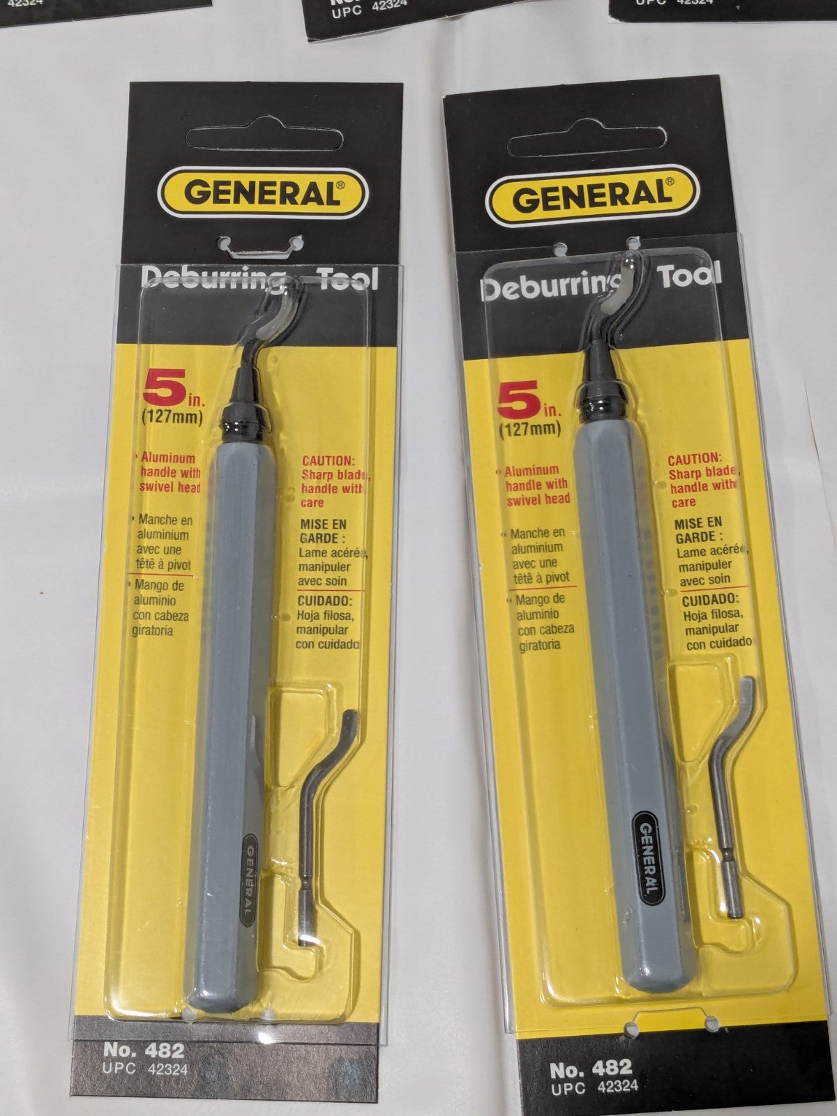 General Tools Swivel Head Deburring Tool 5" with Metal Handle Qty 5 482