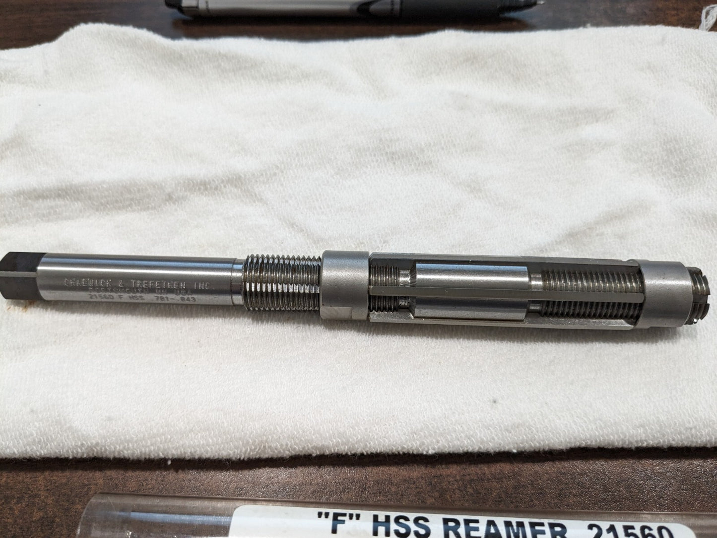 Size F, Straight Shank Hand Adjustable Reamer 21560