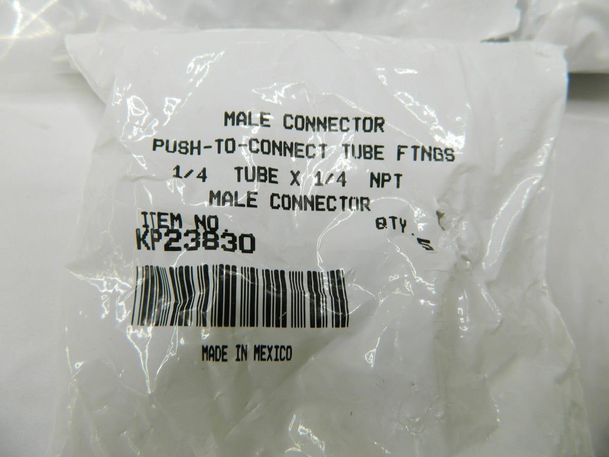 LEGRIS Push-To-Connect Tube to Male NPT Tube Fitting 1/4" Thread, 1/4" OD Qty 50