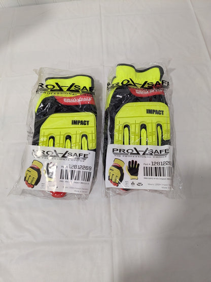 PRO-SAFE Gloves: Cut A4, Sz L Synthetic, Padded Grip Qty 2 Pairs 12812269