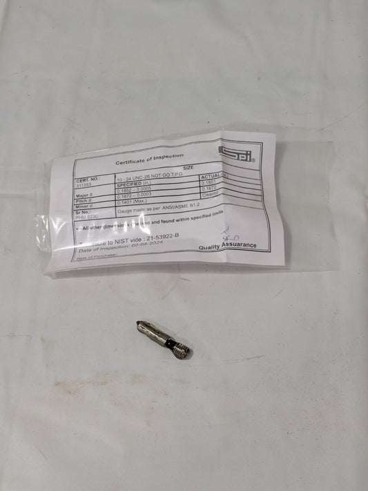 SPI Plug Thread Gage: #10-24 Thread, 2B Class, No Go 34-367-3