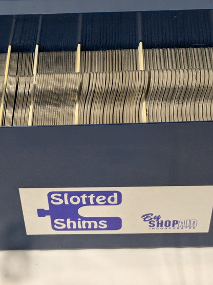 260 Pc Stainless Steel Slotted Shim Assortment , 0.001 to 0.125" Thickness 17200