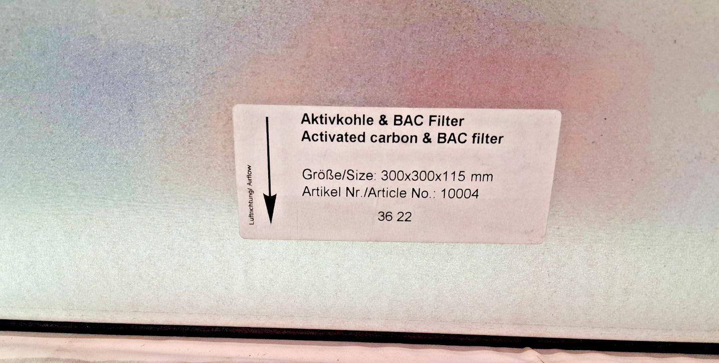 TBH Activated Carbon BAC Filter 300x300x115mm BF100R LN230 10004