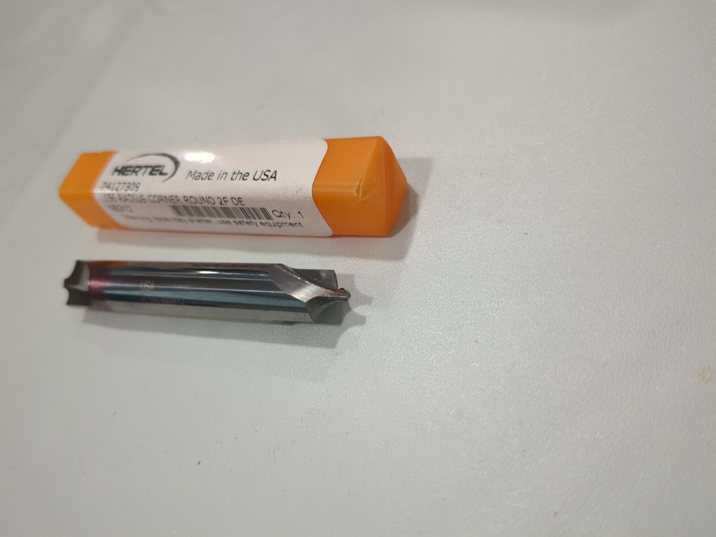 HERTEL Corner Rounding End Mill 0.15 mm Radius 3/8" Dia 2 Fl Carbide CFR16312E
