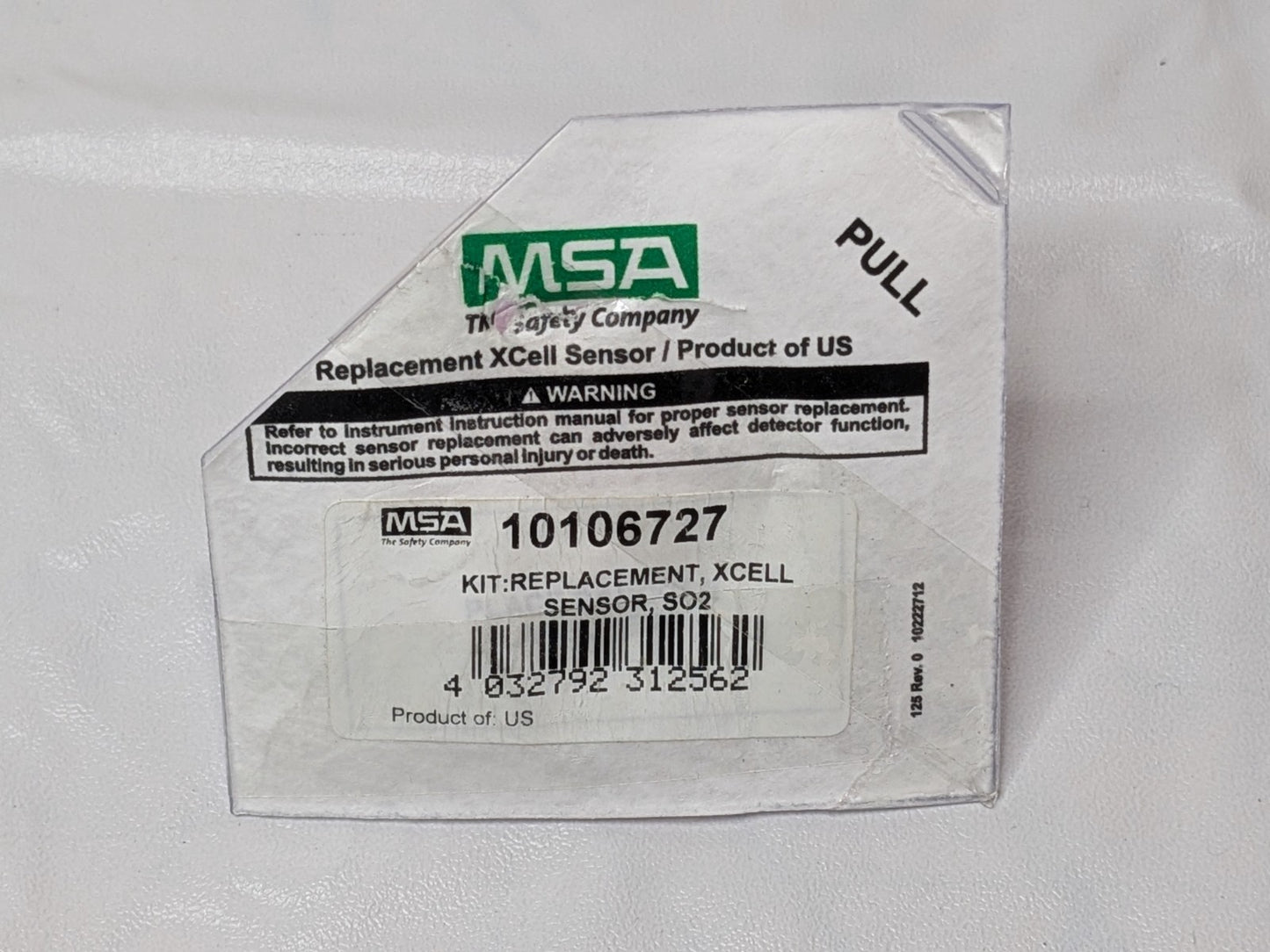 MSA Replacement Sensor Kit XCELL SO2 10106727