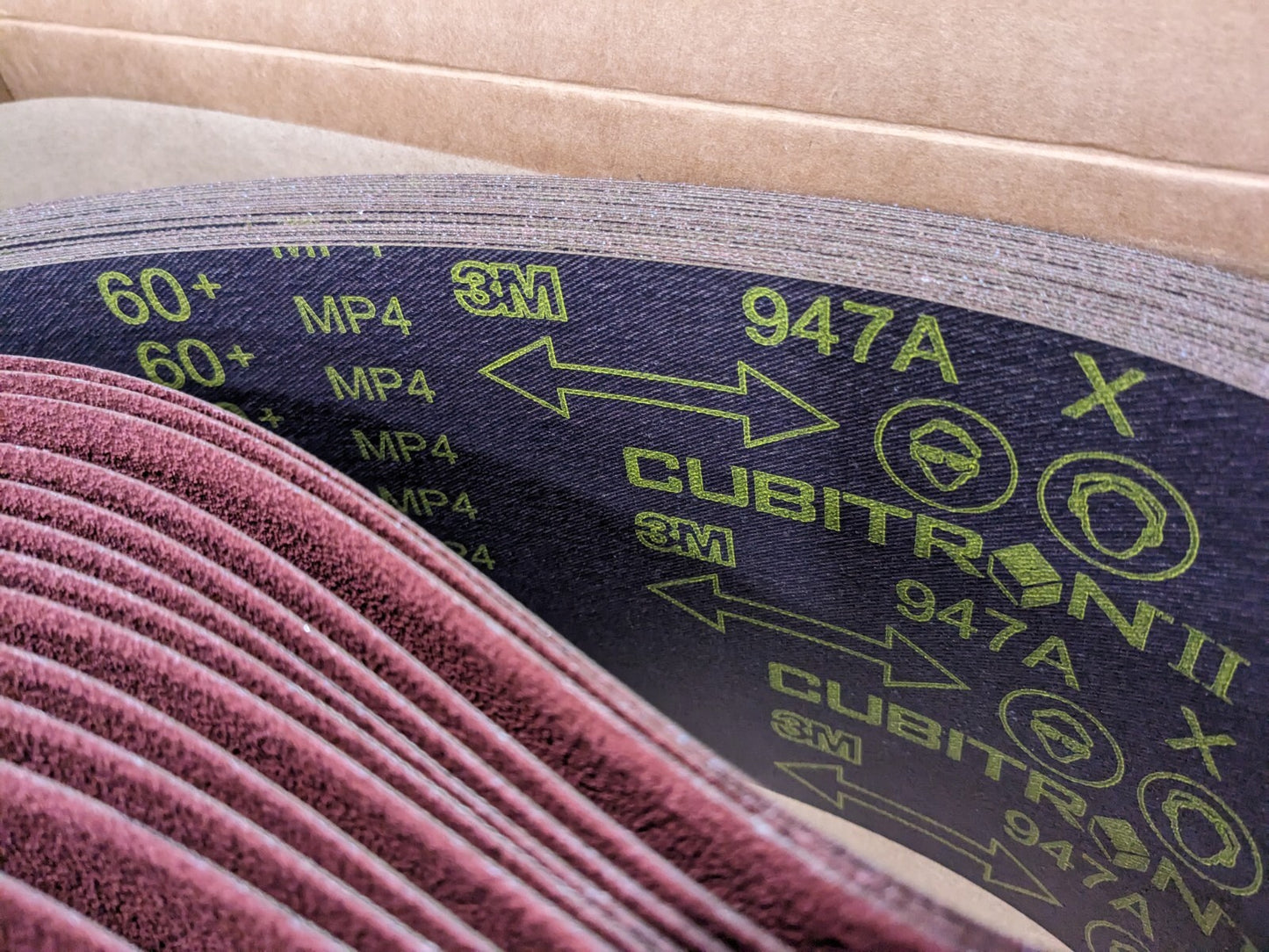 3M Abrasive Belts 20ct : 6″ Wide, 48″ Long, 60 Grit, Ceramic 7010360605