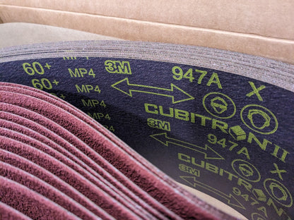 3M Abrasive Belts 20ct : 6″ Wide, 48″ Long, 60 Grit, Ceramic 7010360605