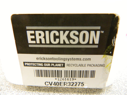 Erickson Collet Chuck: 2.03 to 20 mm Capacity, ER Collet, Taper Shank 1261619