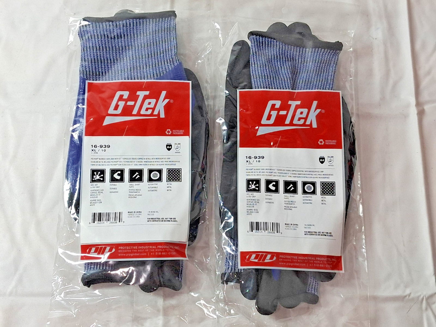 PIP Cut Puncture & Abrasion-Resistant Gloves 2PK Size XL 16-939/XL
