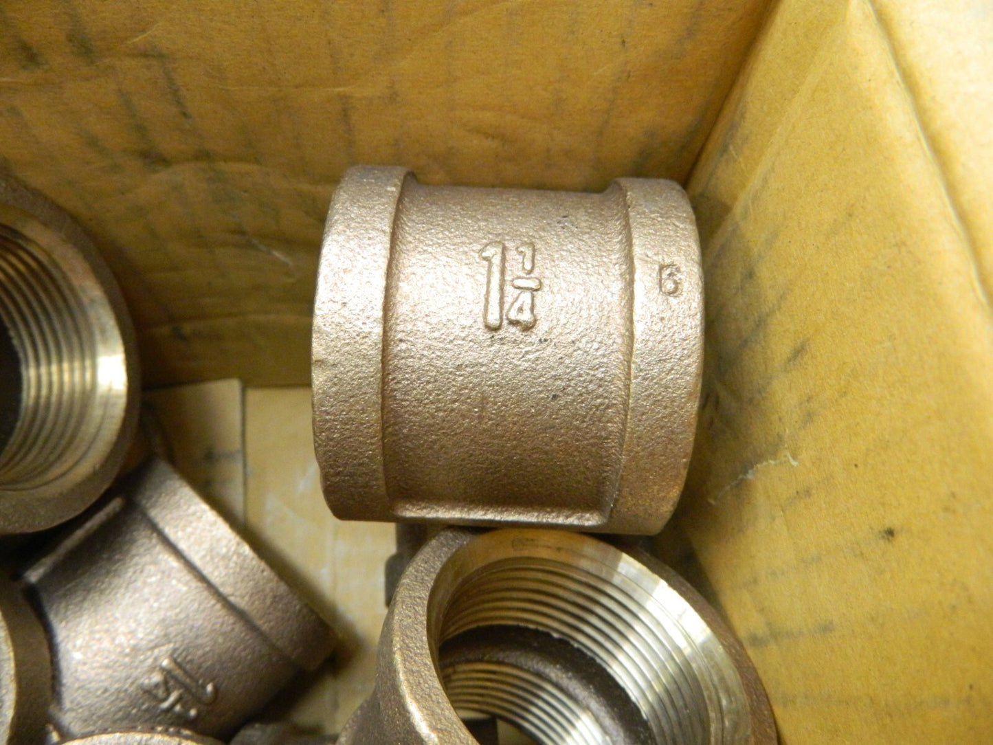 Merit Brass Pipe Coupling 1-1/4" Fitting FBSPT x FBSPT Class 125 Qty 10 XB111-20